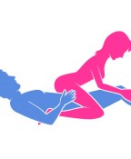 Swinging Reverse Cowgirl Illustrated Sex Position