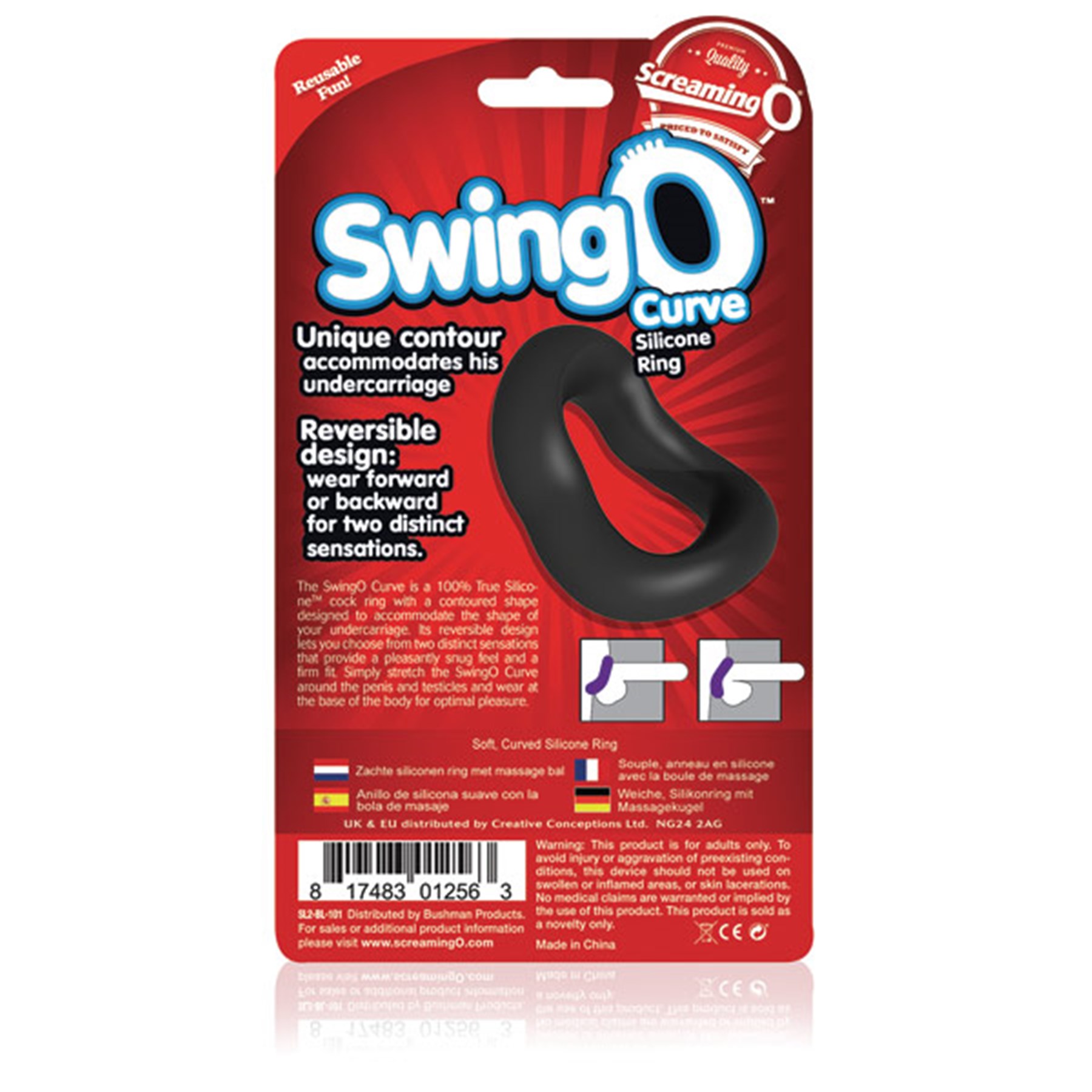 Screaming O Swingo Curve back of package