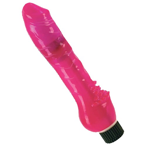 Eve's Slim Pink Pleaser Vibrator angled left  