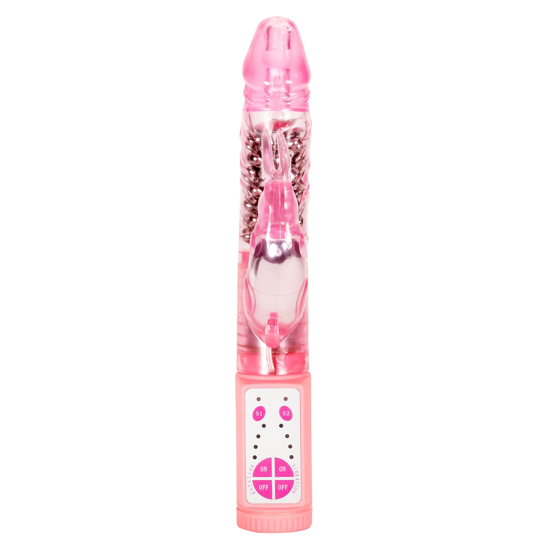 16 Function Super Rabbit Vibrator standing on table