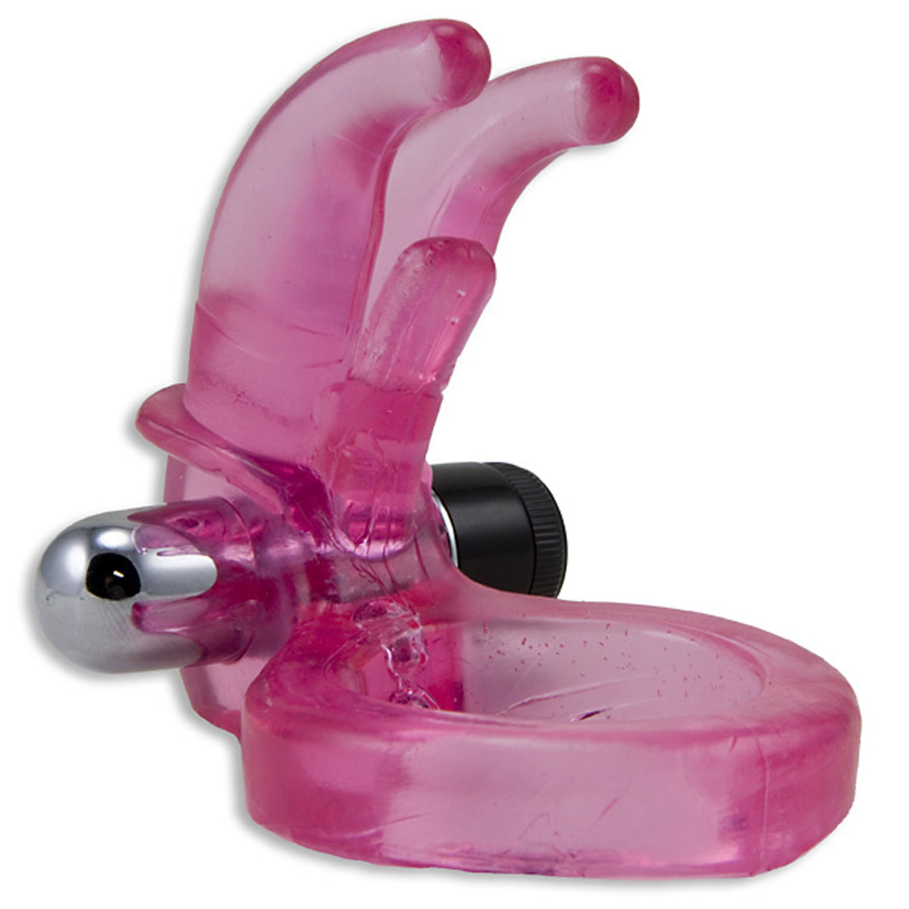 Triple Clit Flicker Vibrating Penis Ring side view