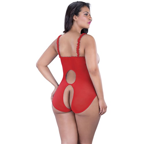 Open For Pleasure Teddy red full back shot