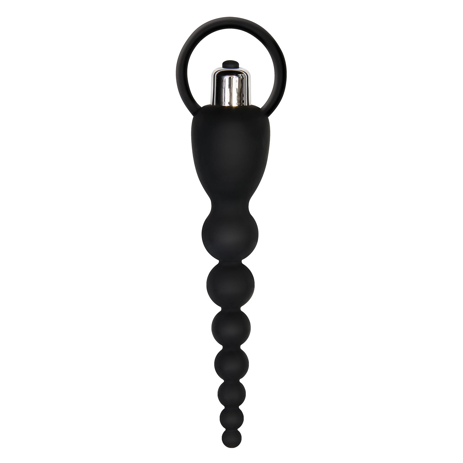 Adam & Eve Vibrating Silicone Anal Beads with bullet showing