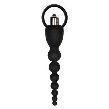 Adam & Eve Vibrating Silicone Anal Beads with bullet showing