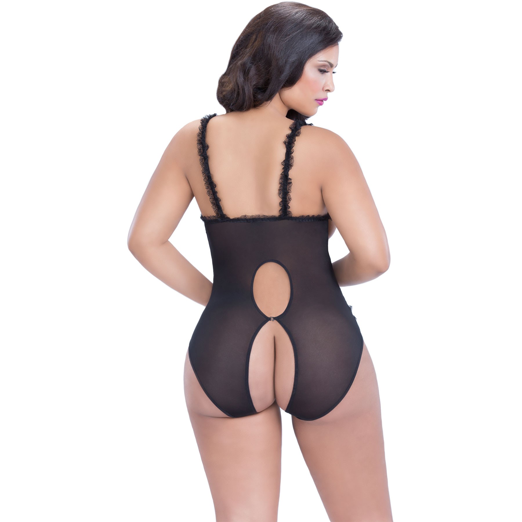 Open For Pleasure Teddy black back queen