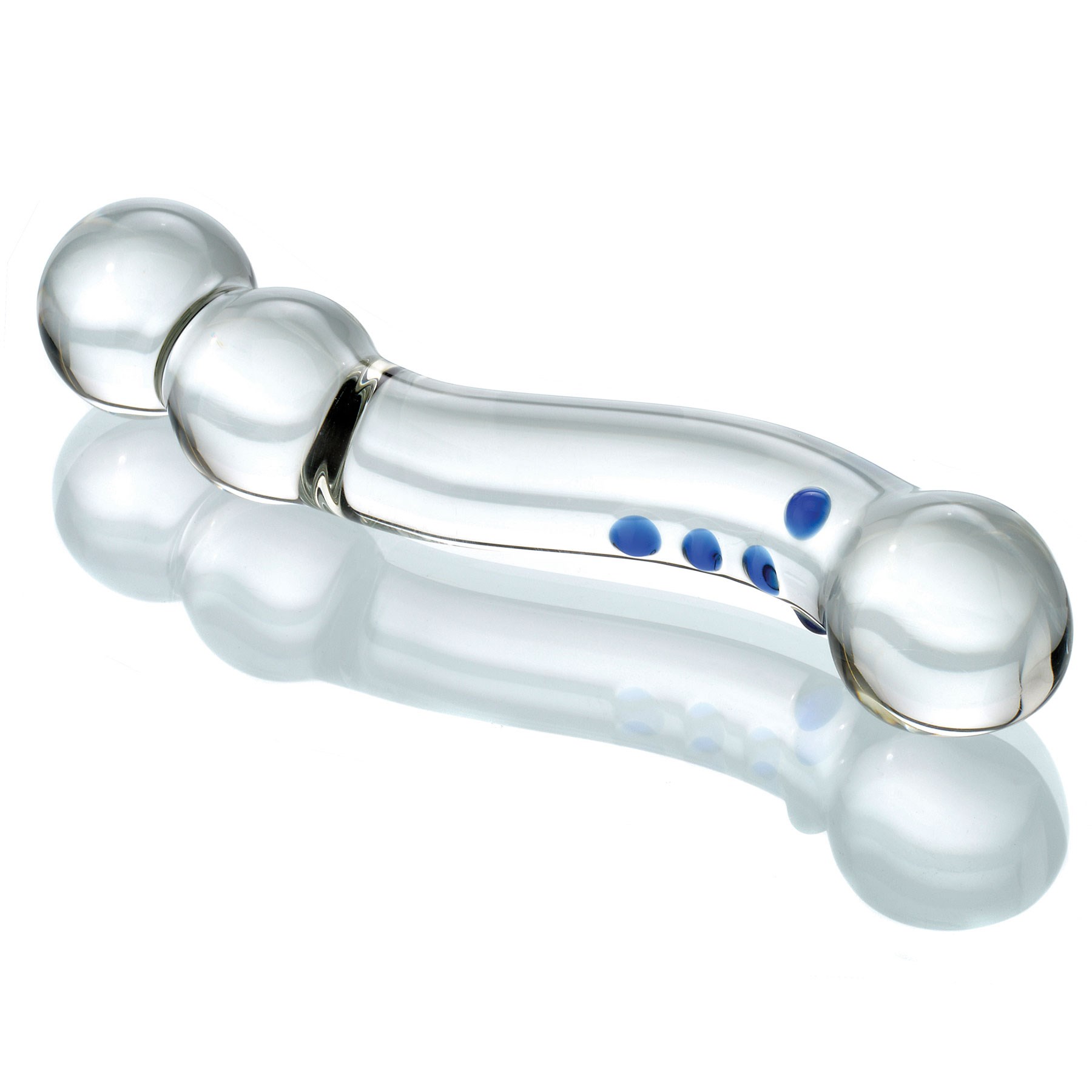 Glas 6 Inch Curved G-Spot Glass Dildo on side