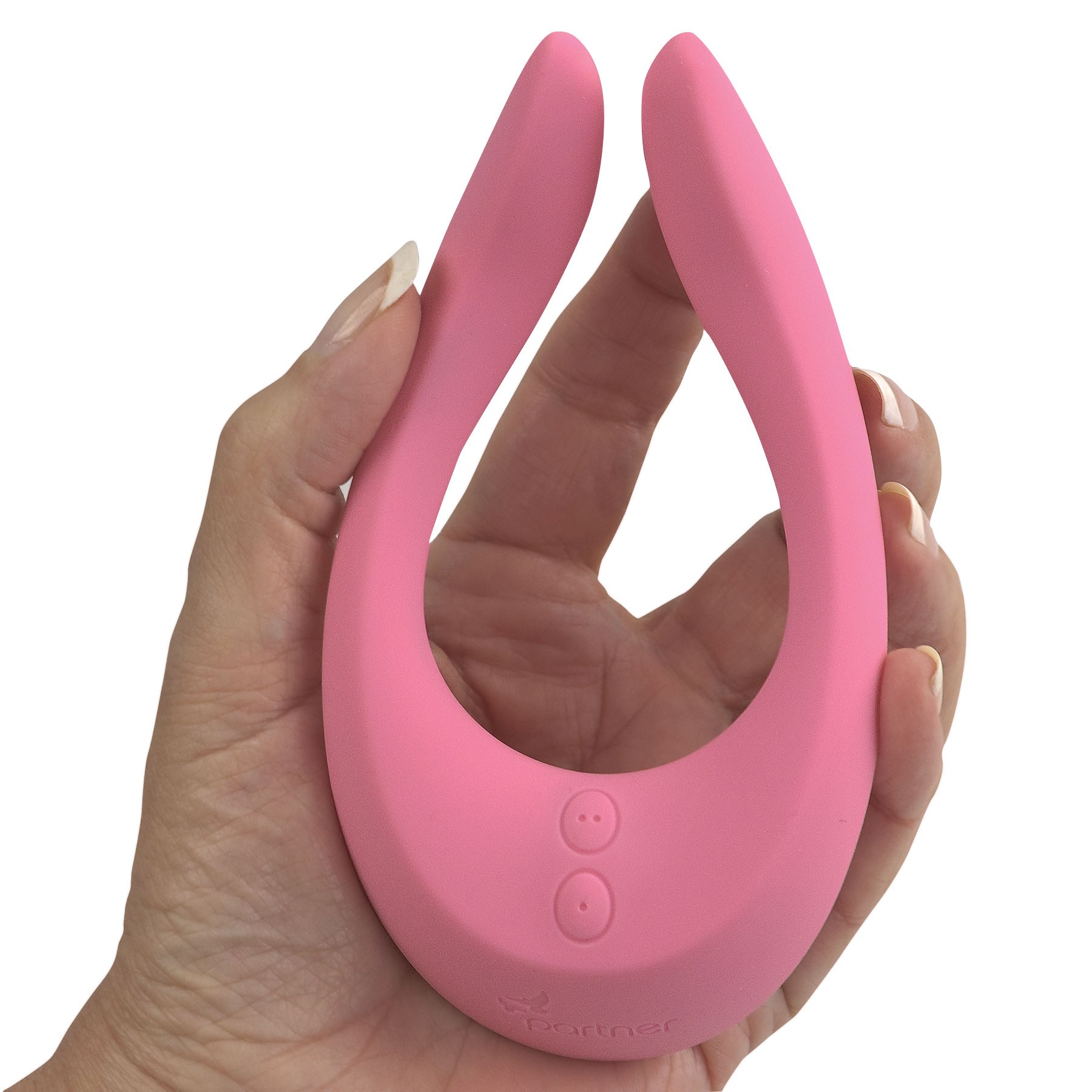 SATISFYER ENDLESS JOY MULTI VIBRATOR placed in hand shot