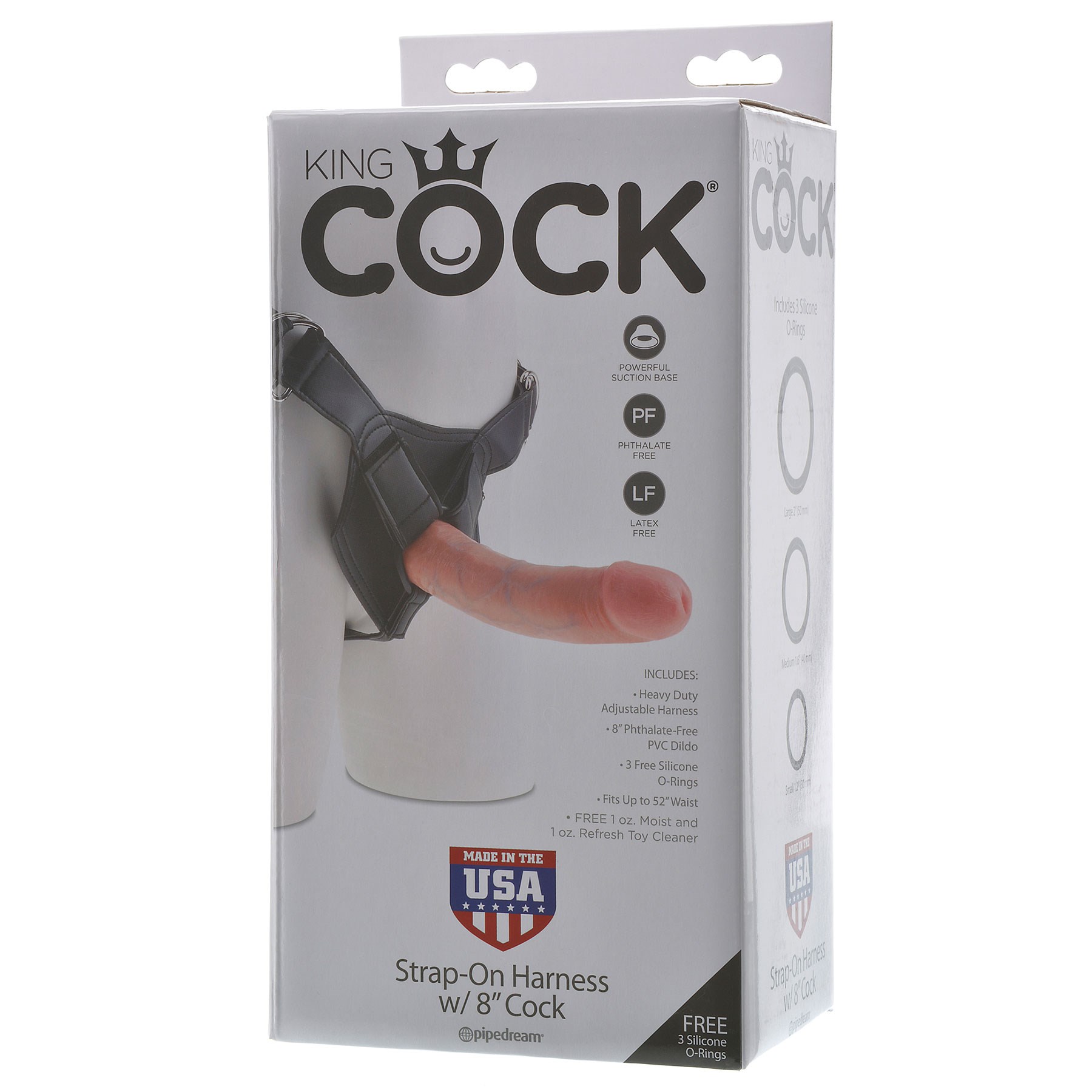 Kingcock Strap-On Harness With 8-Inch Dildo box