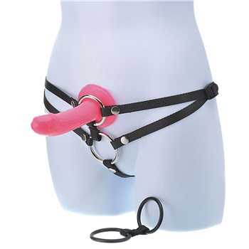 Menage a Trois DP Strap-On on model