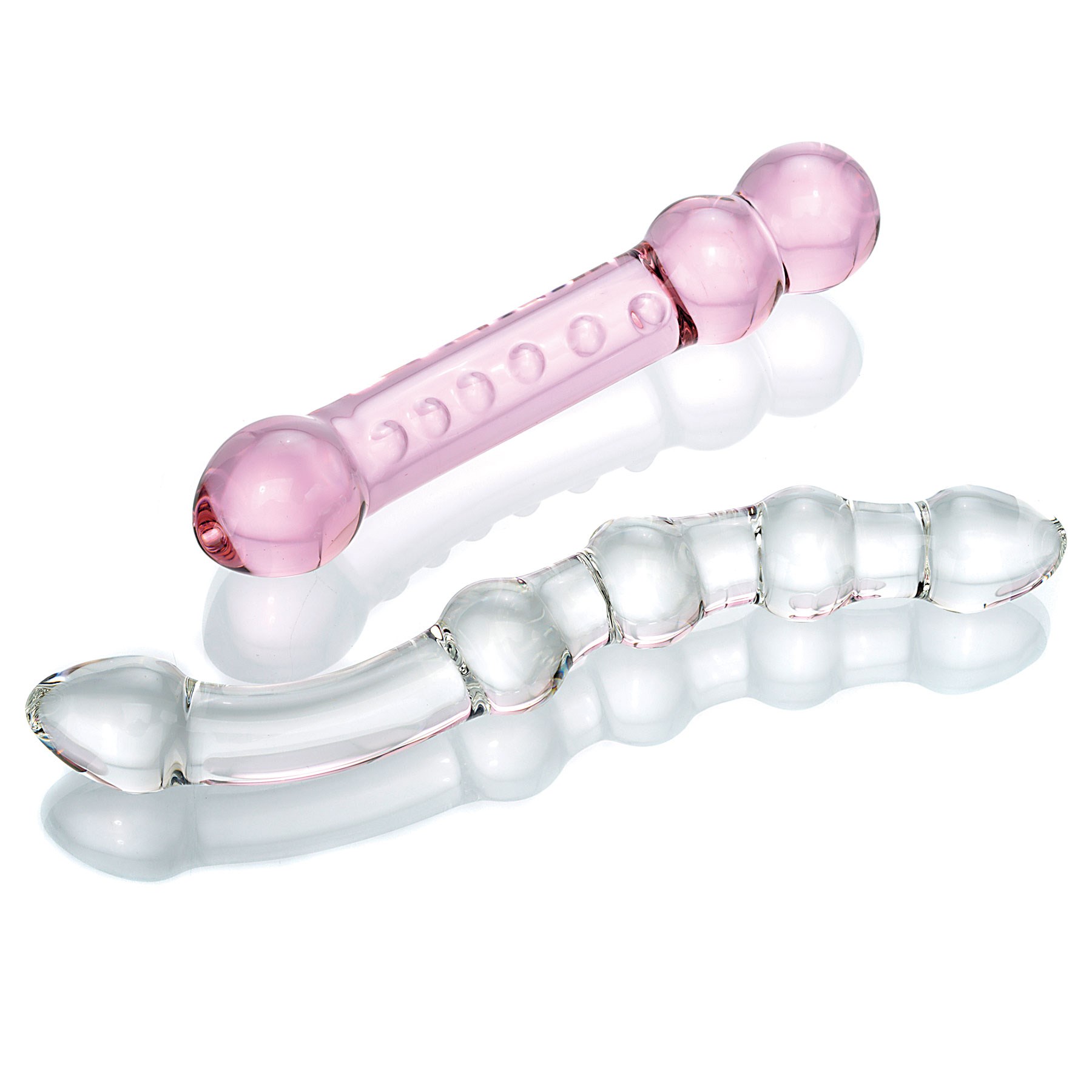 Glas 2 Piece Glass Dildo Pleasure Set both 