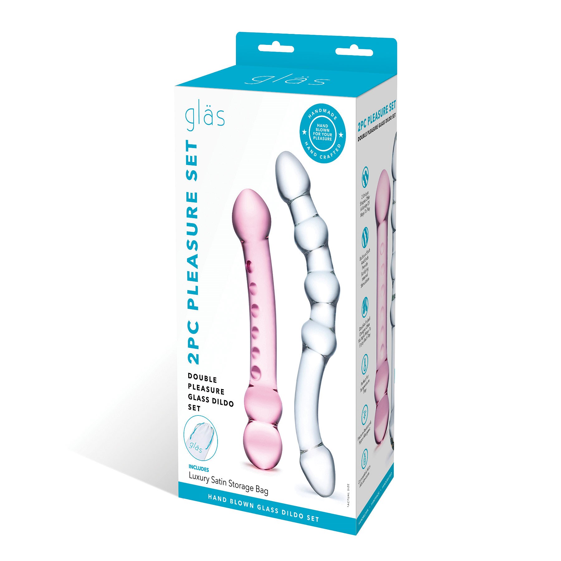 Glas 2 Piece Glass Dildo Pleasure Set box