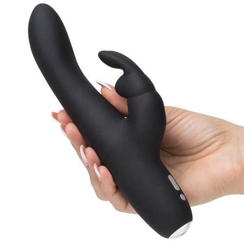 Fifty Shades Of Grey Slimline Rabbit Vibrator in hand