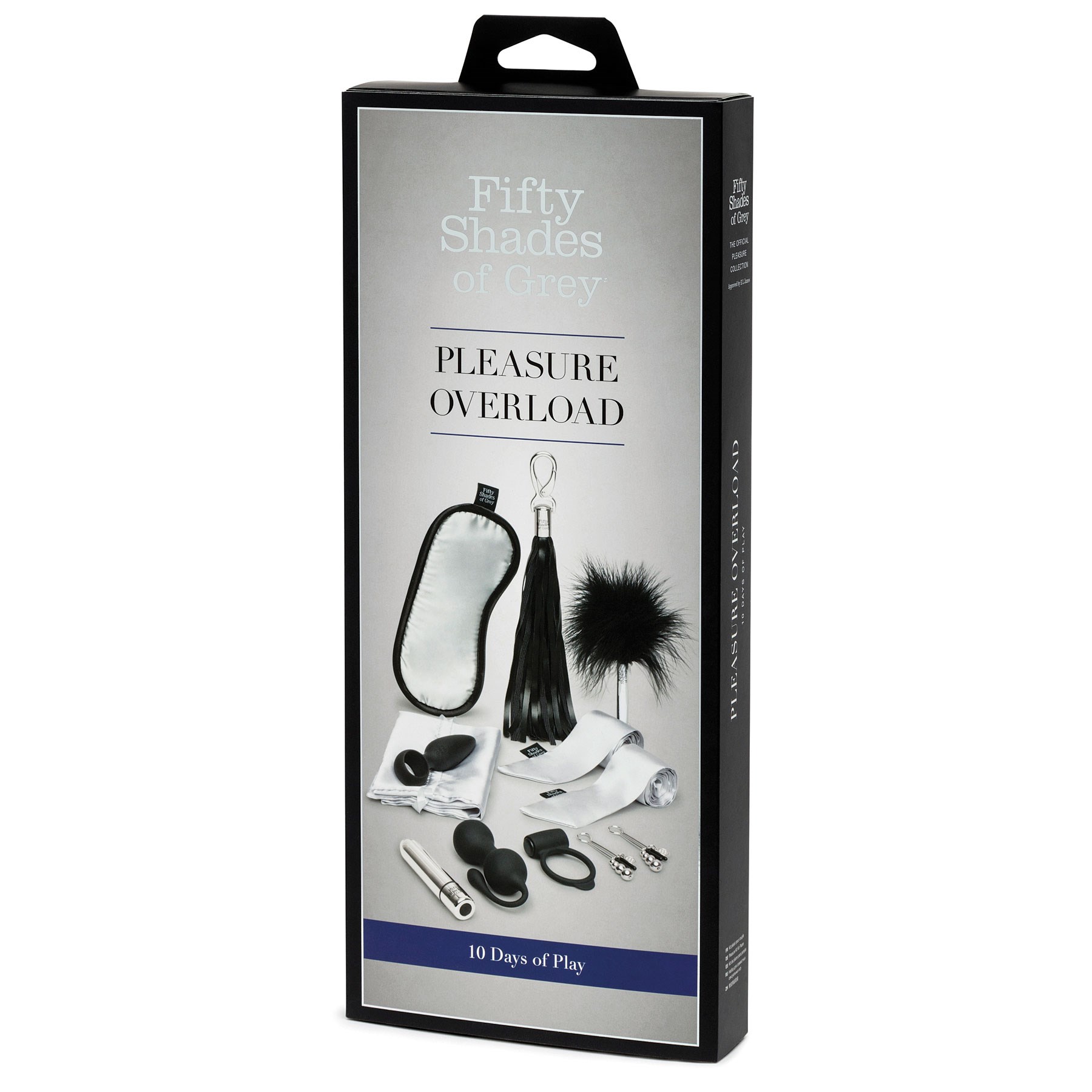 Fifty Shades Of Grey Pleasure Overload 10 Days Of Play Couples Gift Set box