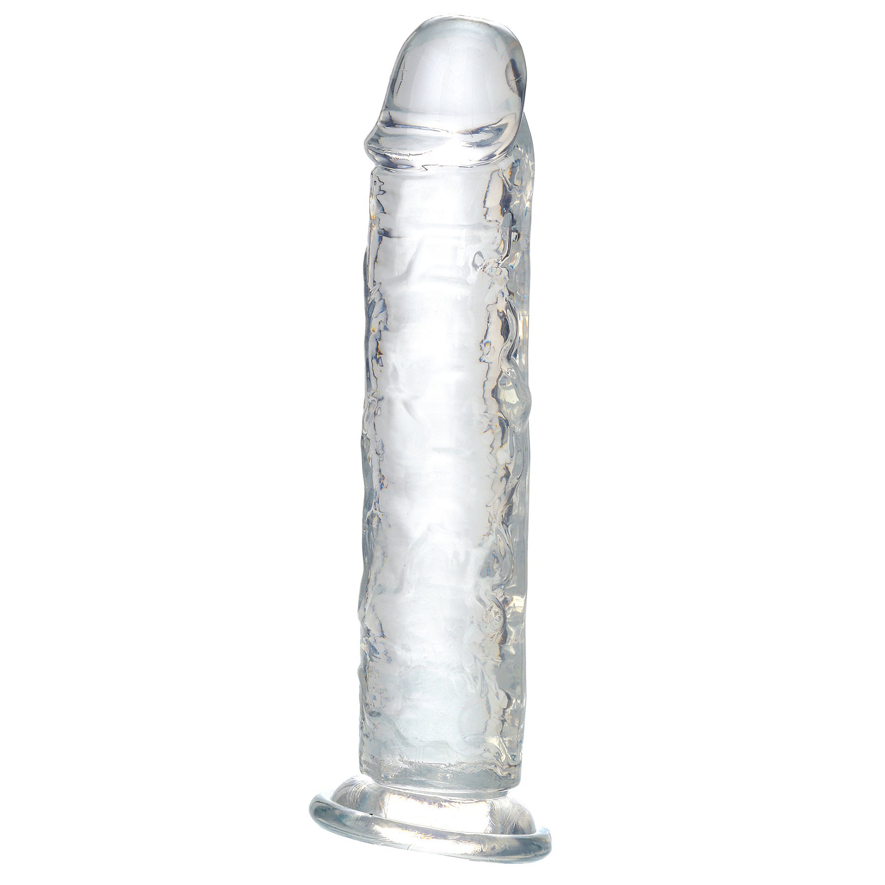 Adam & Eve Crystal Clear 8" Dong side shot