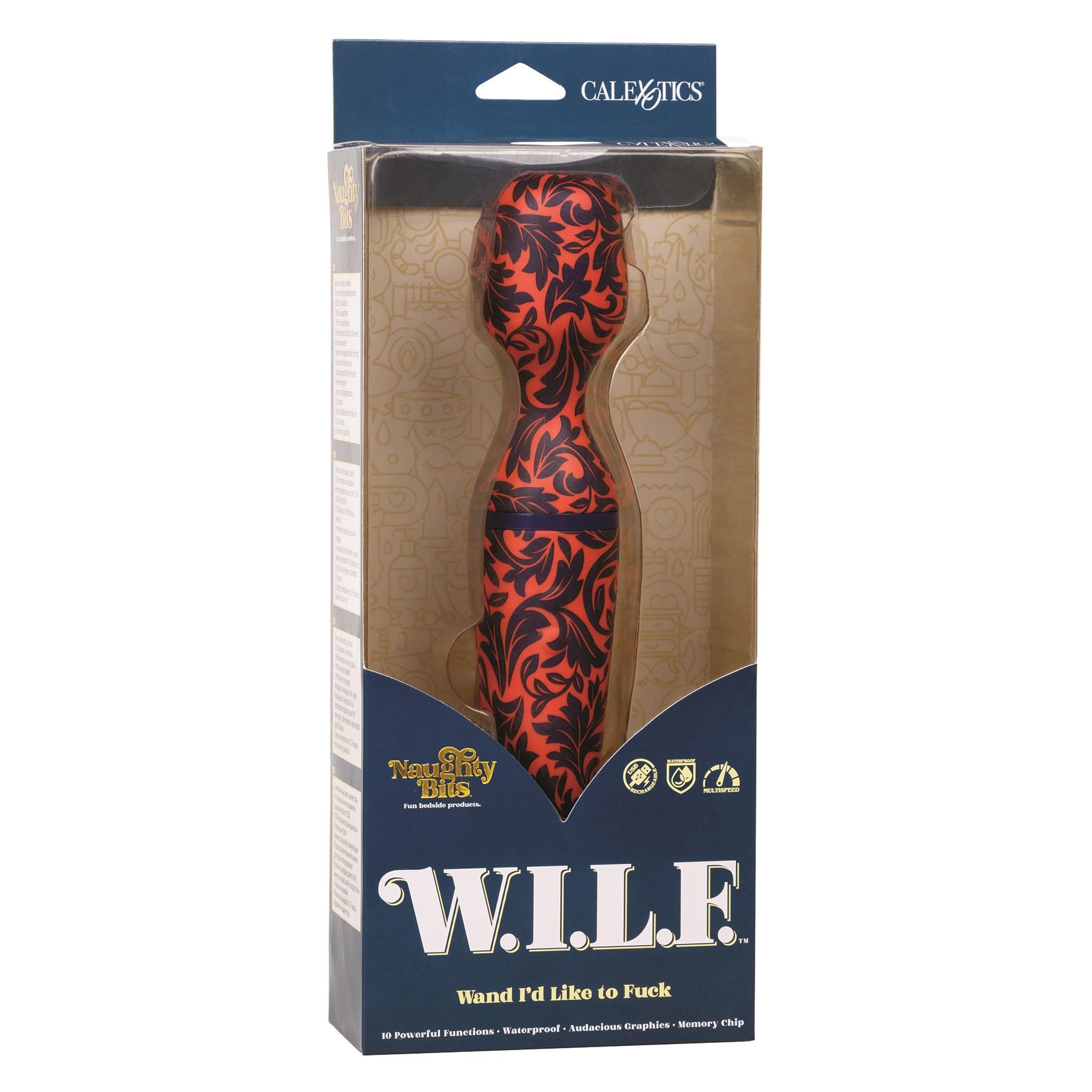 Naughty Bits W.I.L.F. Wand Massager Packaging Shot