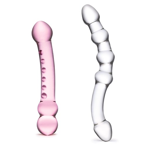 Glas 2 Piece Glass Dildo Pleasure Set Upright Product Shots