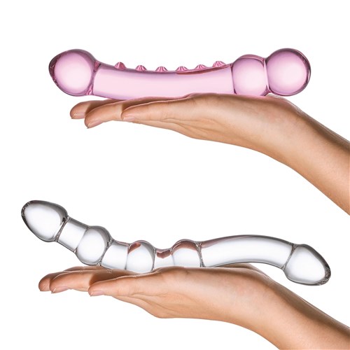 Glas 2 Piece Glass Dildo Pleasure Set Hand shot 2
