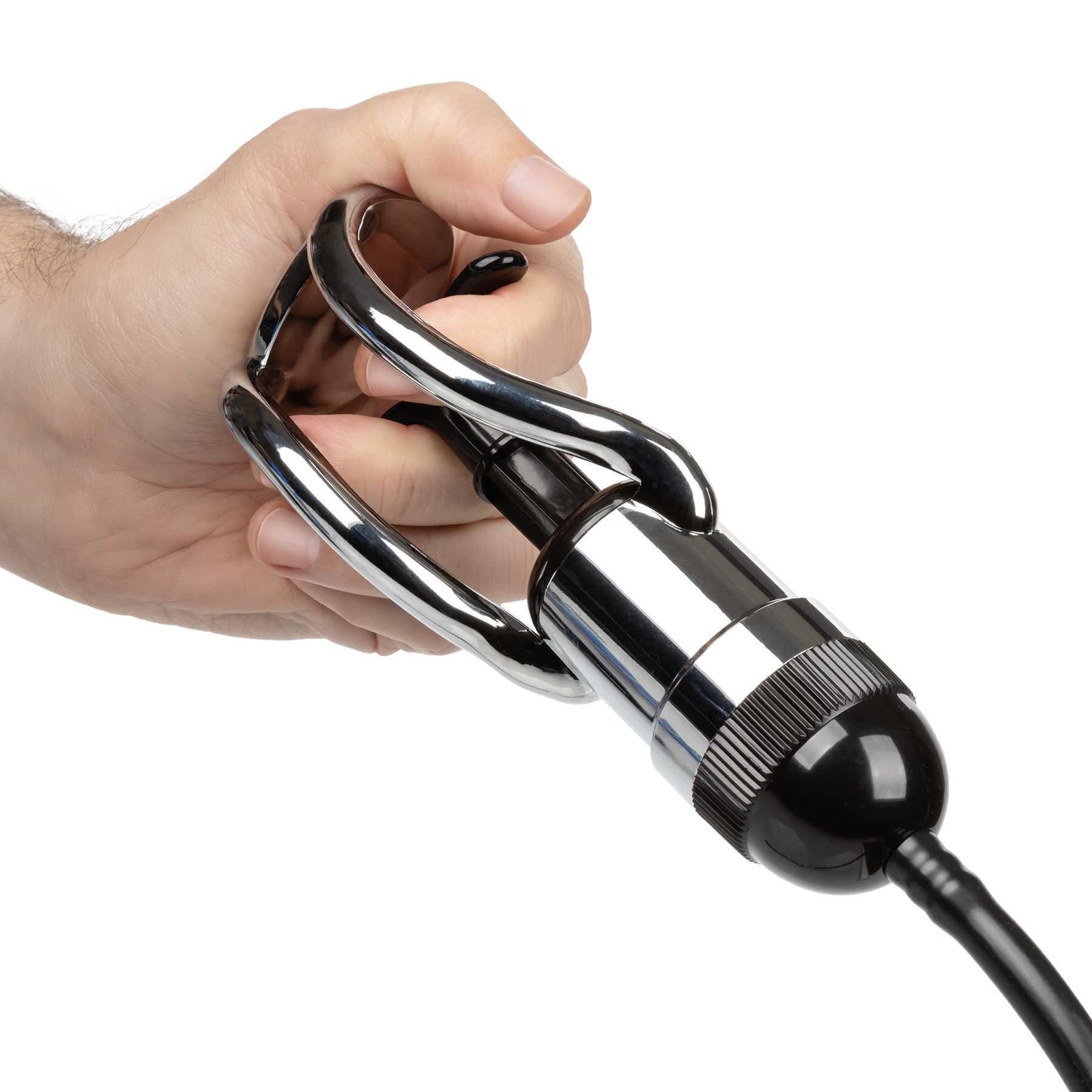 hand on grip handle