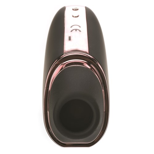 Satisfyer Love Triangle Air Pulse Clitoral Stimulator Product Shot With Cap Off - Black