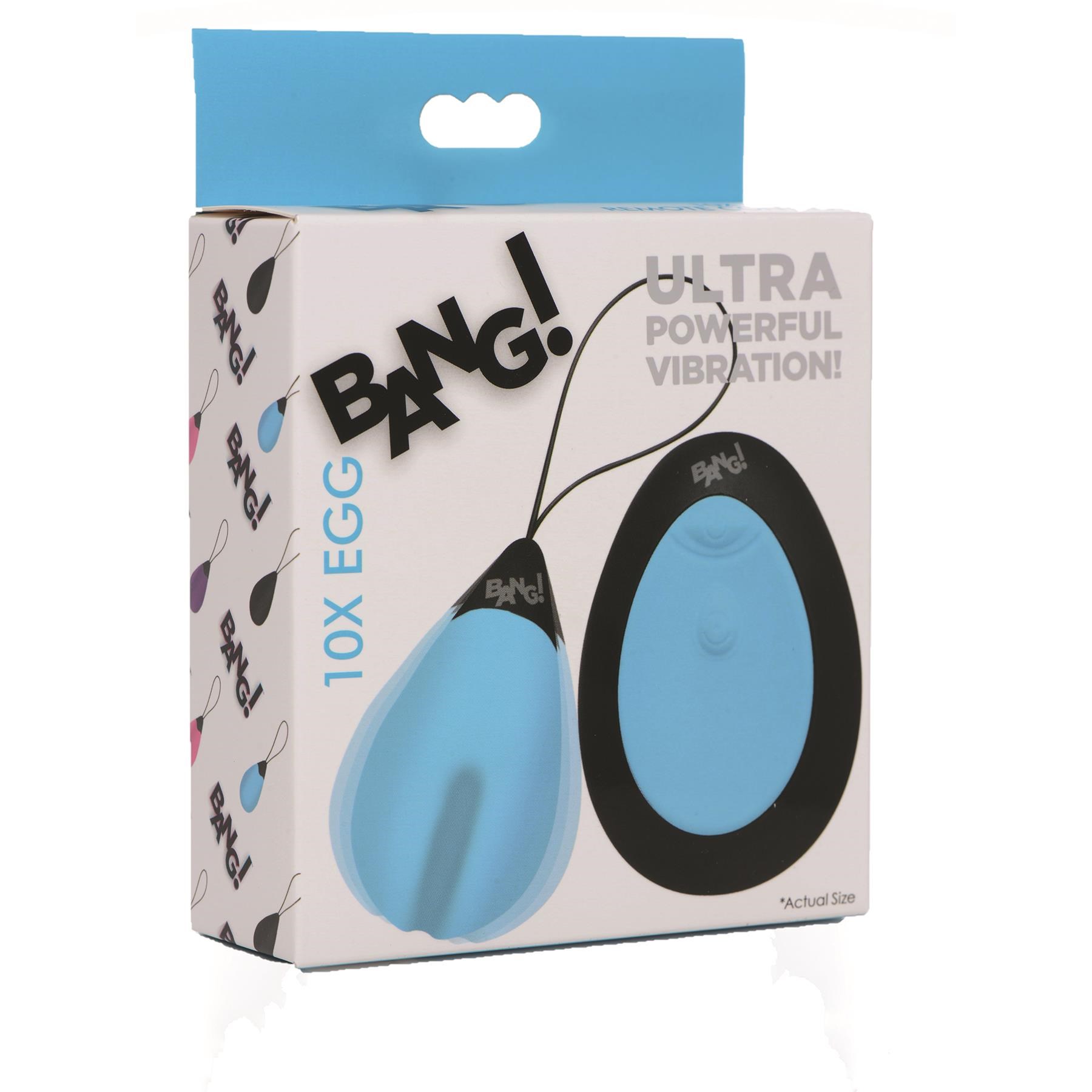 Bang! Rechargeable 10X Vibrating Egg With Remote Control Packaging Shot