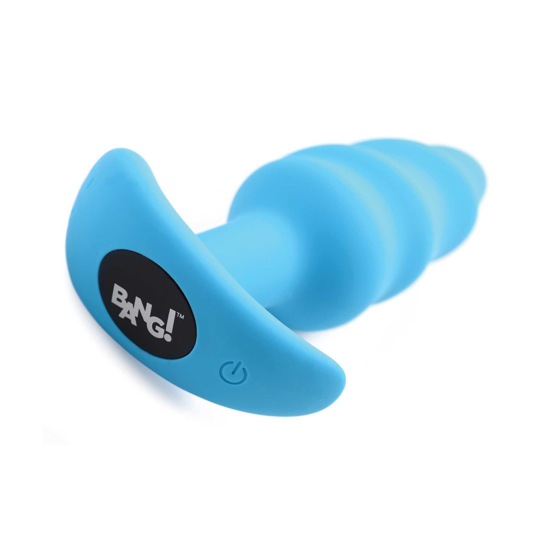 21X vibrating silicone swirl butt plug bottom view