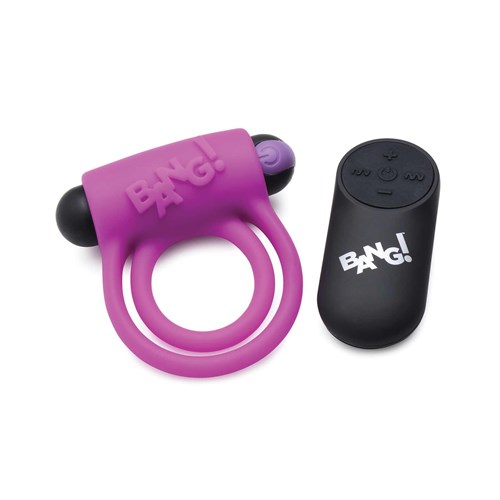 28X silicone cockring and bullet with remote