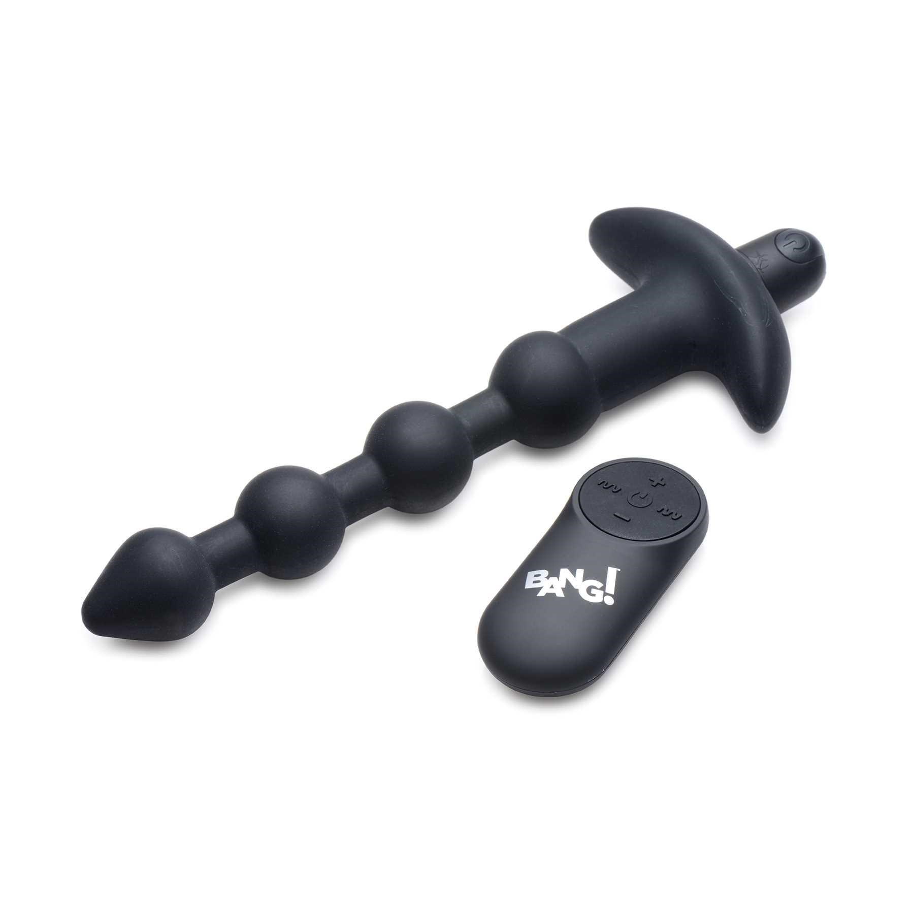 remote control vibrating silicone anal beads black color