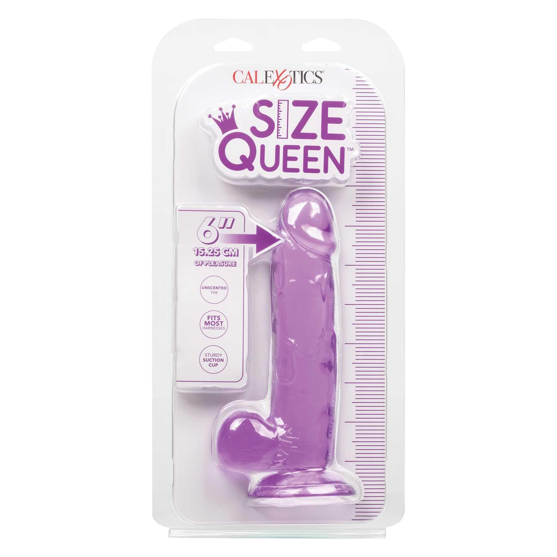 Size Queen 6 Inch Dildo Packaging Shot - Purple