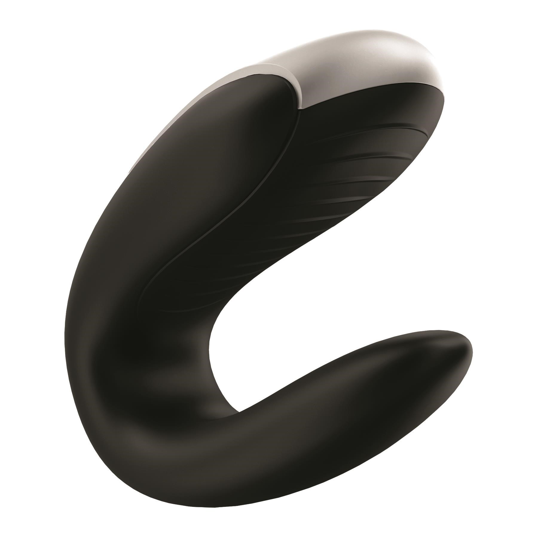 Satisfyer Double Fun Couples Massager At An Angle - Black