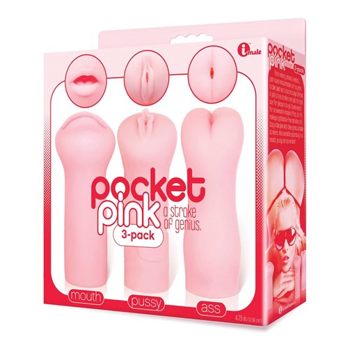 pocket pink mini masturbator trio box