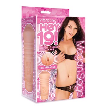 Hey 19! Megan Sage vibrating stroker boxl packaging