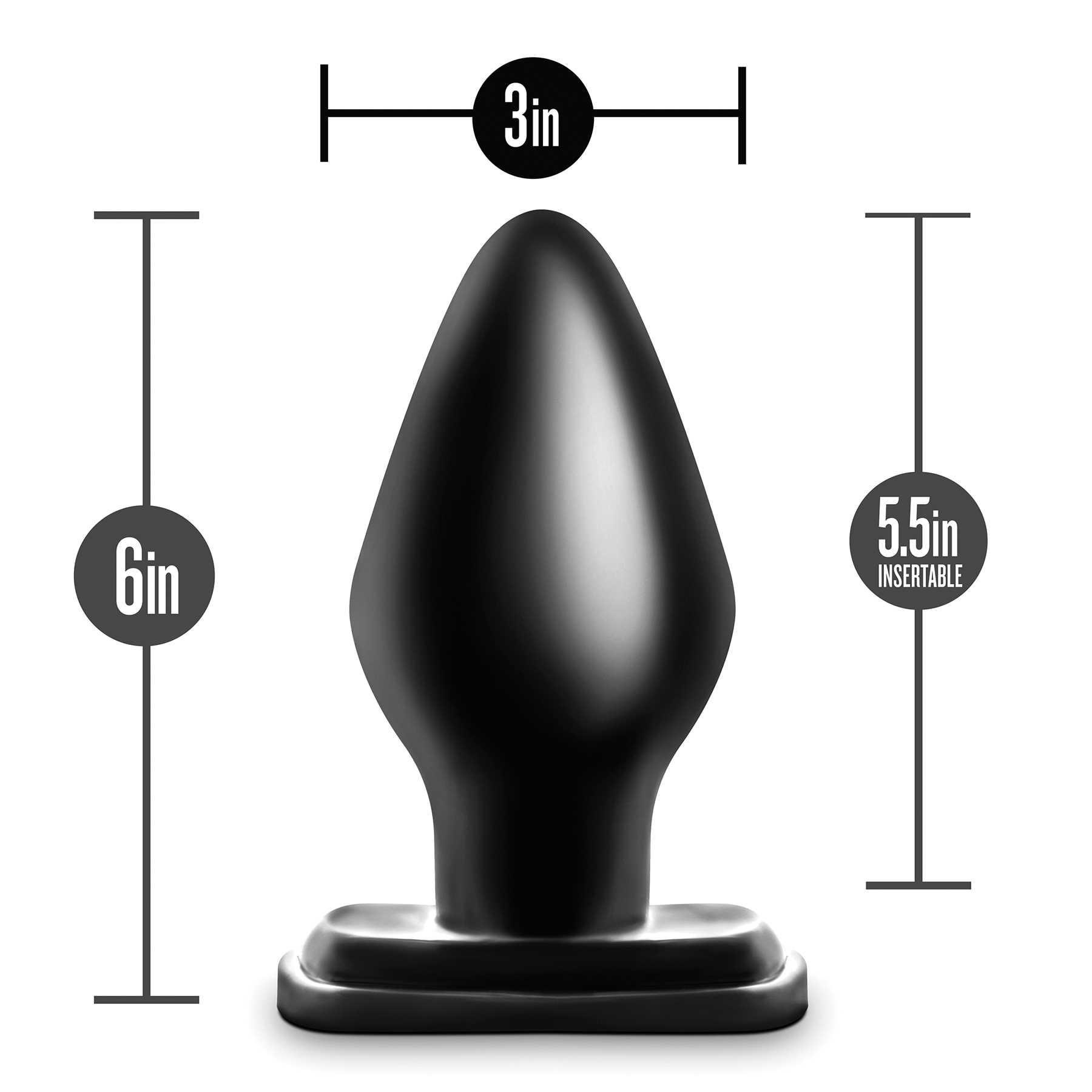 Anal Adventures XXL Plug with measurements