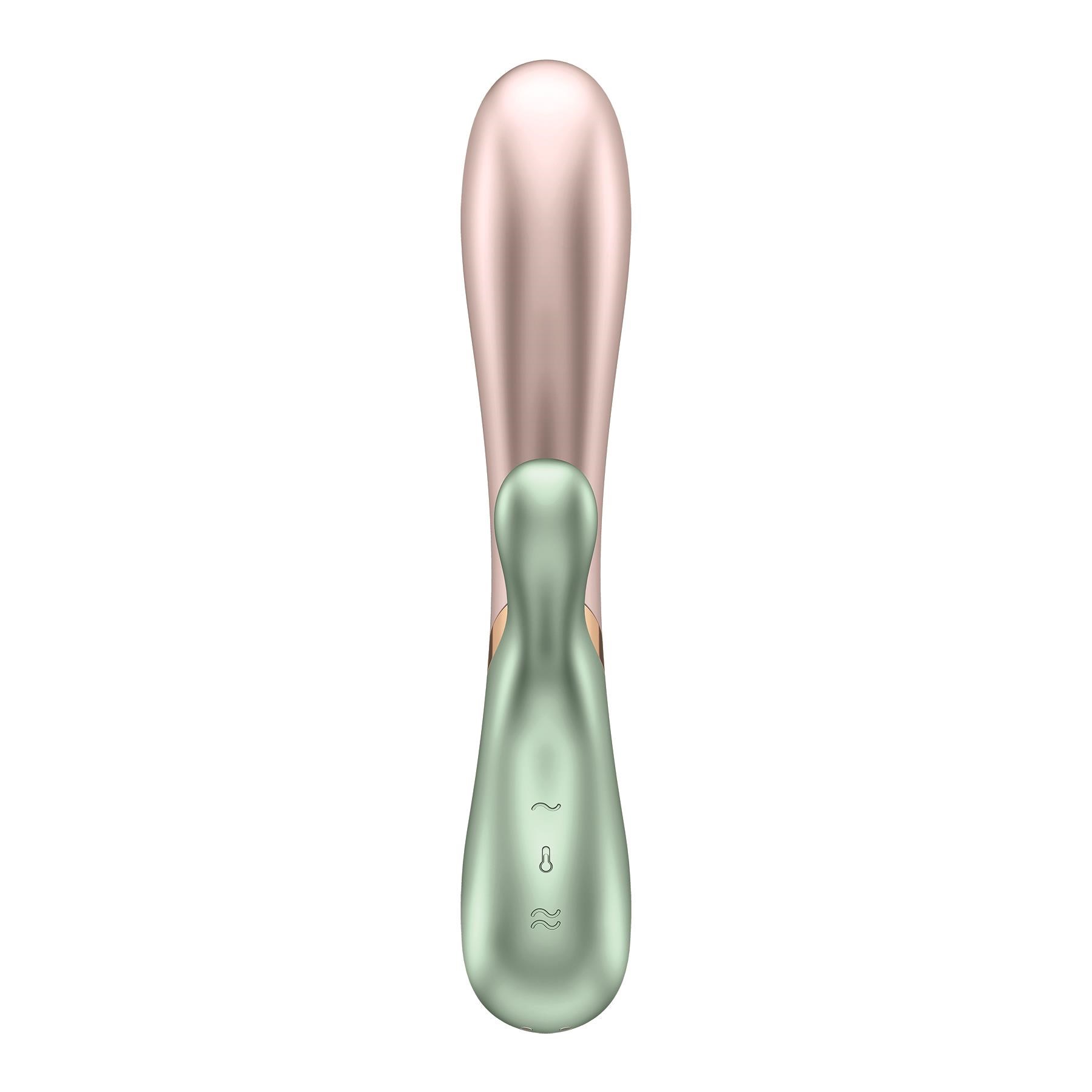 Satisfyer Hot Lover Dual Stimulating Vibrator - Front - Pink/Green