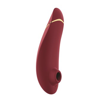 Womanizer Premium 2 Clitoral Stimulator - Side View - Burgundy