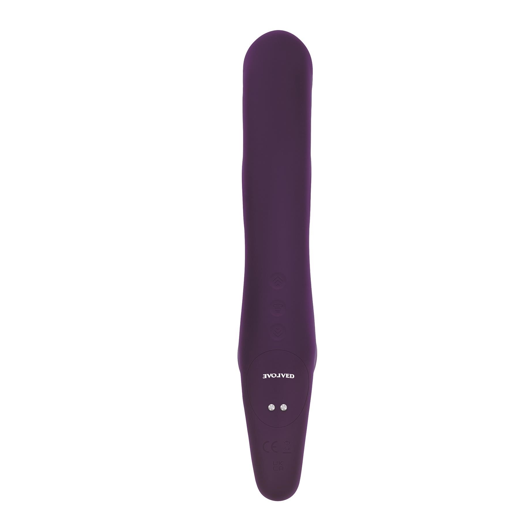 2 Become 1 Strapless Strap-On With Air Pulse Clit Stimulator - Back