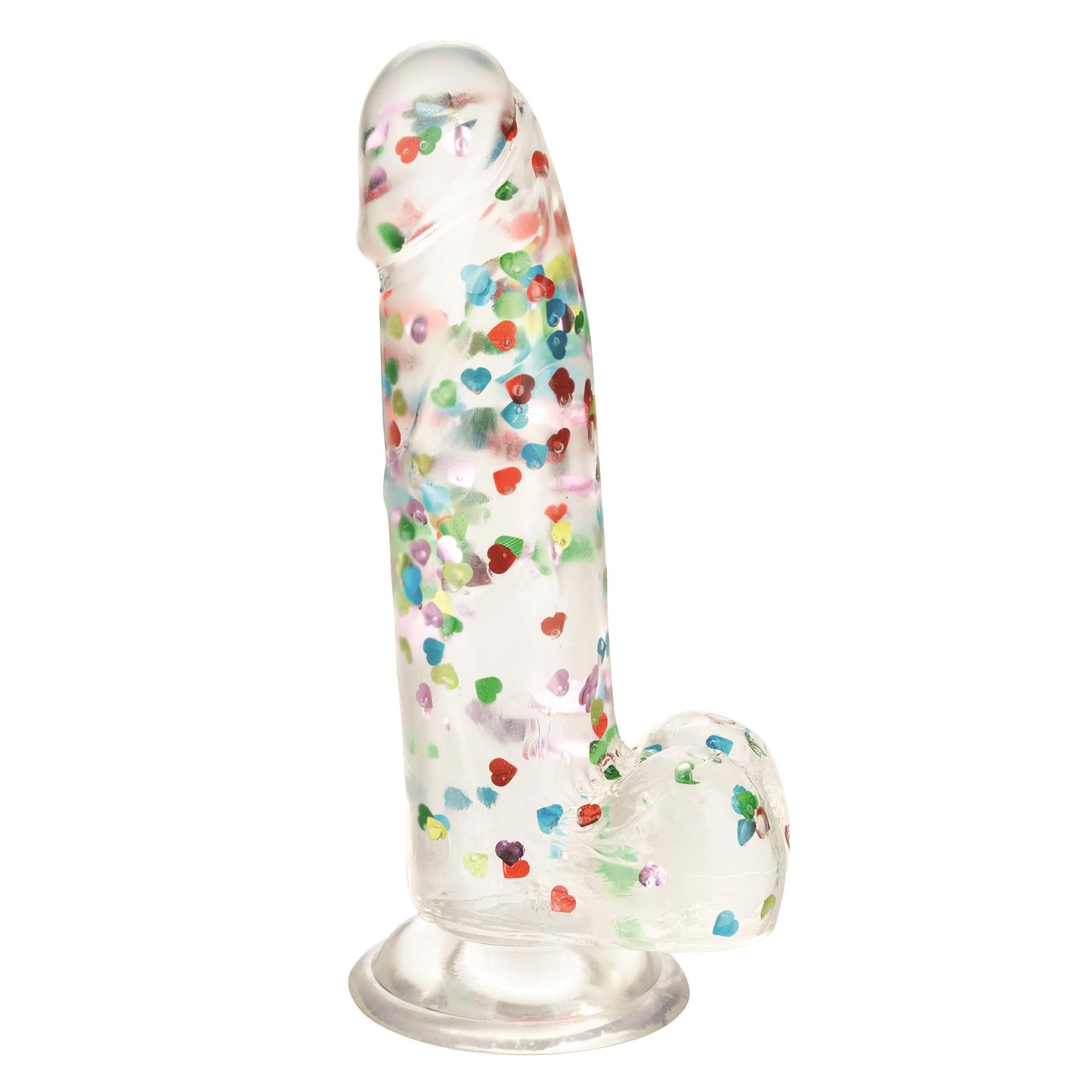 Naughty Bits I Love Dick Heart Filled Dildo - Product Shot #1