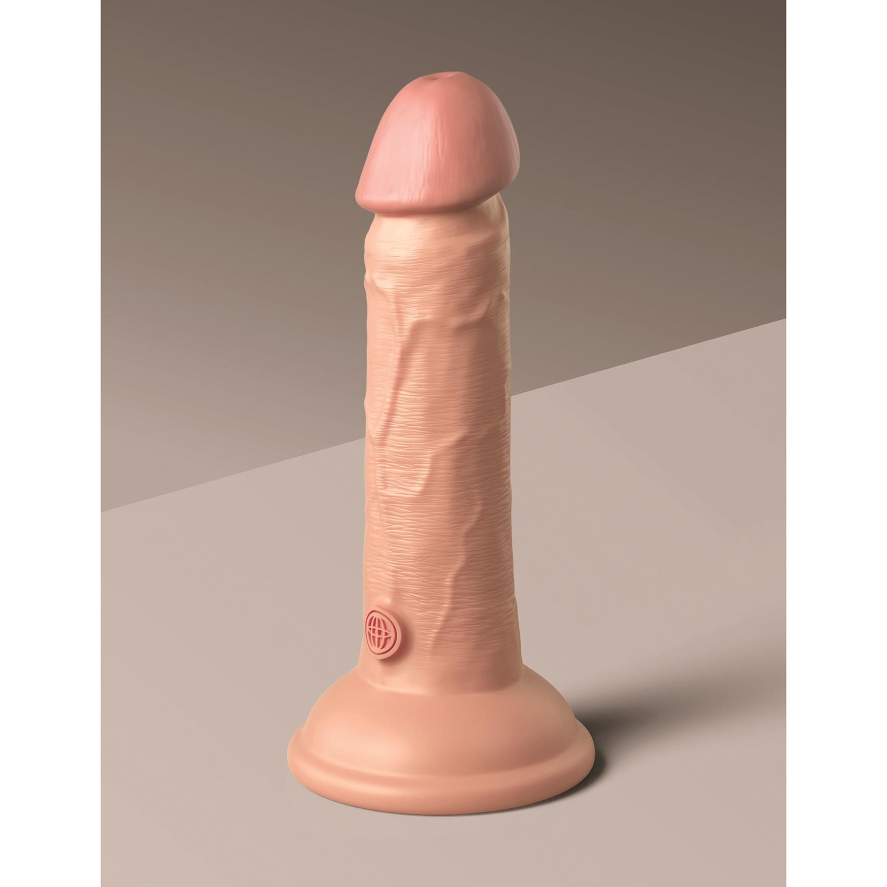 KingCock Elite 6 Inch Vibrating Dual Density Silicone Dildo - Product Shot #2