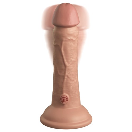 KingCock Elite 6 Inch Vibrating Dual Density Silicone Dildo - Showing Vibration