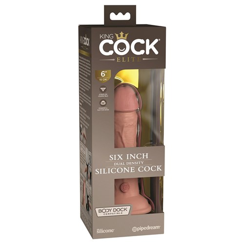 KingCock Elite 6 Inch Dual Density Silicone Dildo - Packaging Shot #1