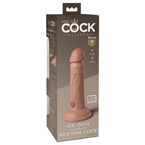 KingCock Elite 6 Inch Dual Density Silicone Dildo - Packaging Shot #2