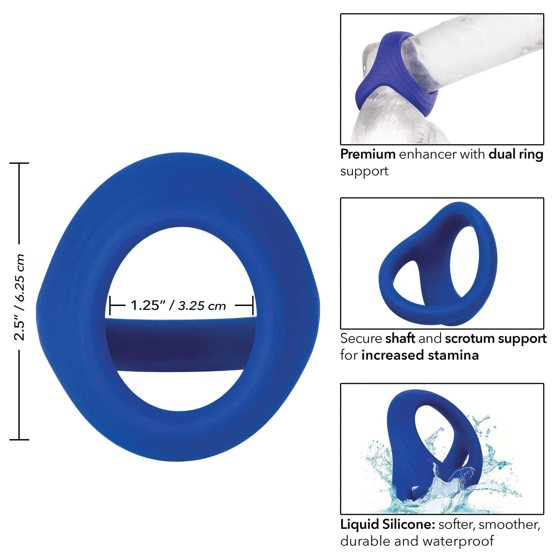 Admiral Cock & Ball Dual Ring with feature insets