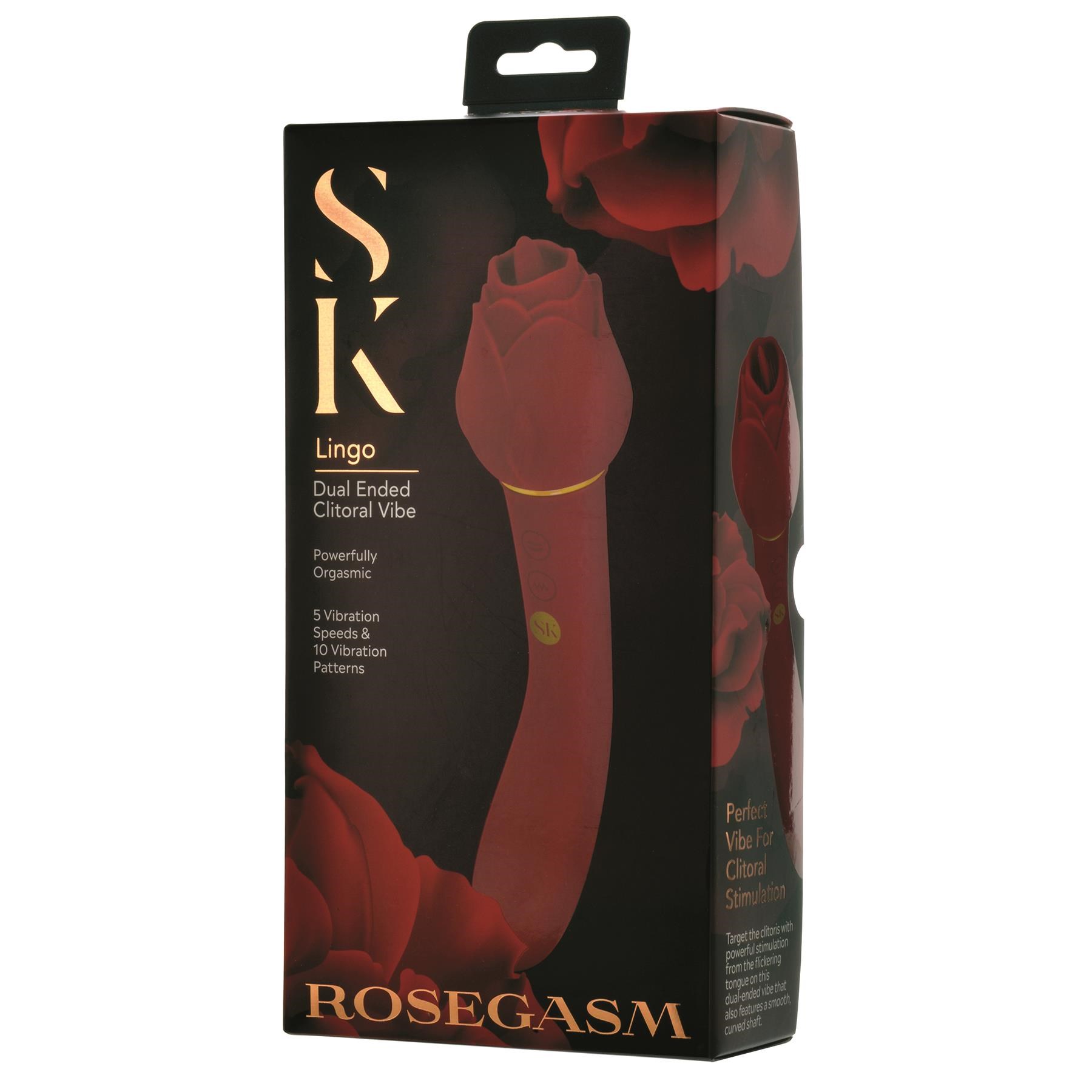 Rosegasm Lingo Dual Ended Clitoral Vibrator - Packaging Shot