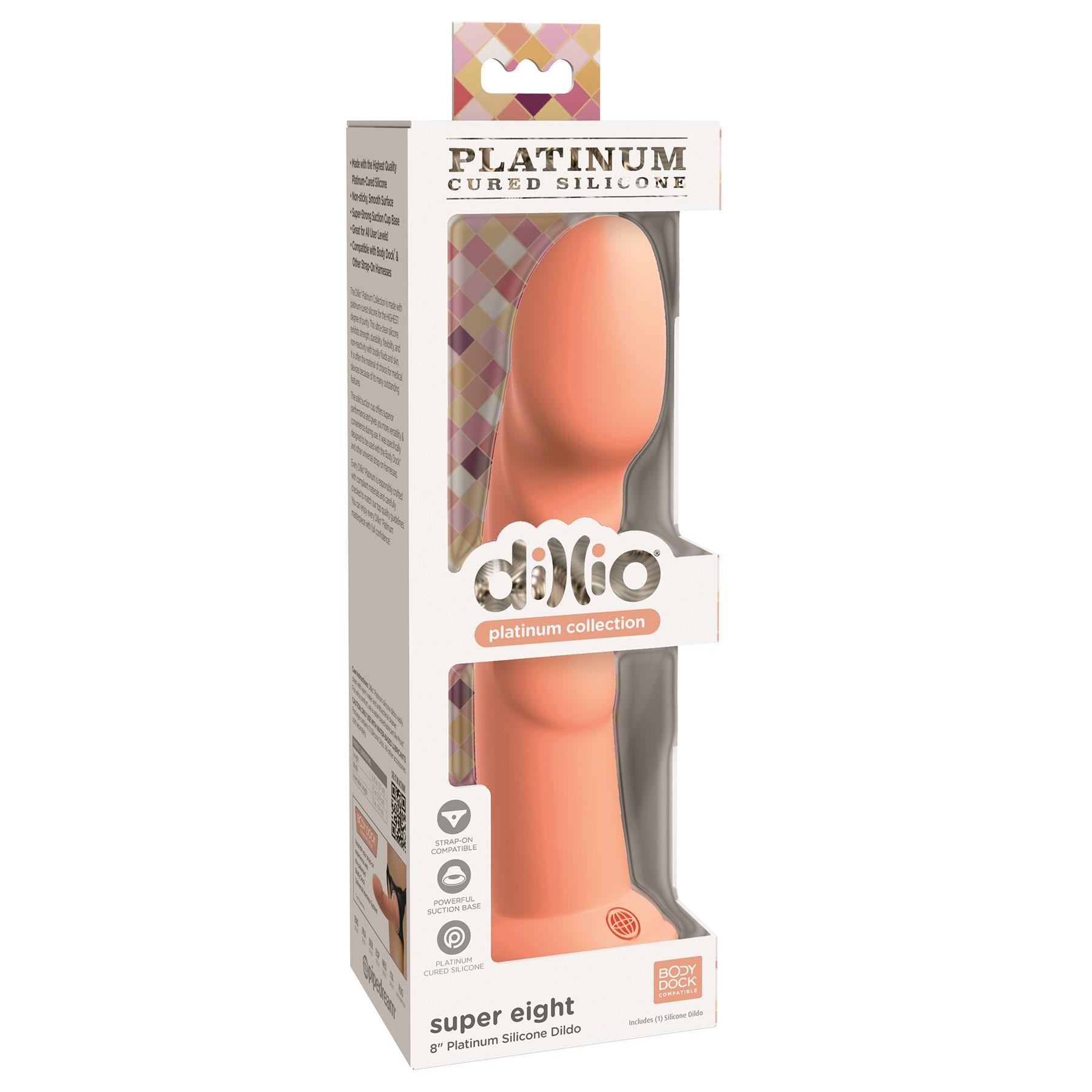 Dillio Platinum Super 8 Dildo - Packaging Shot