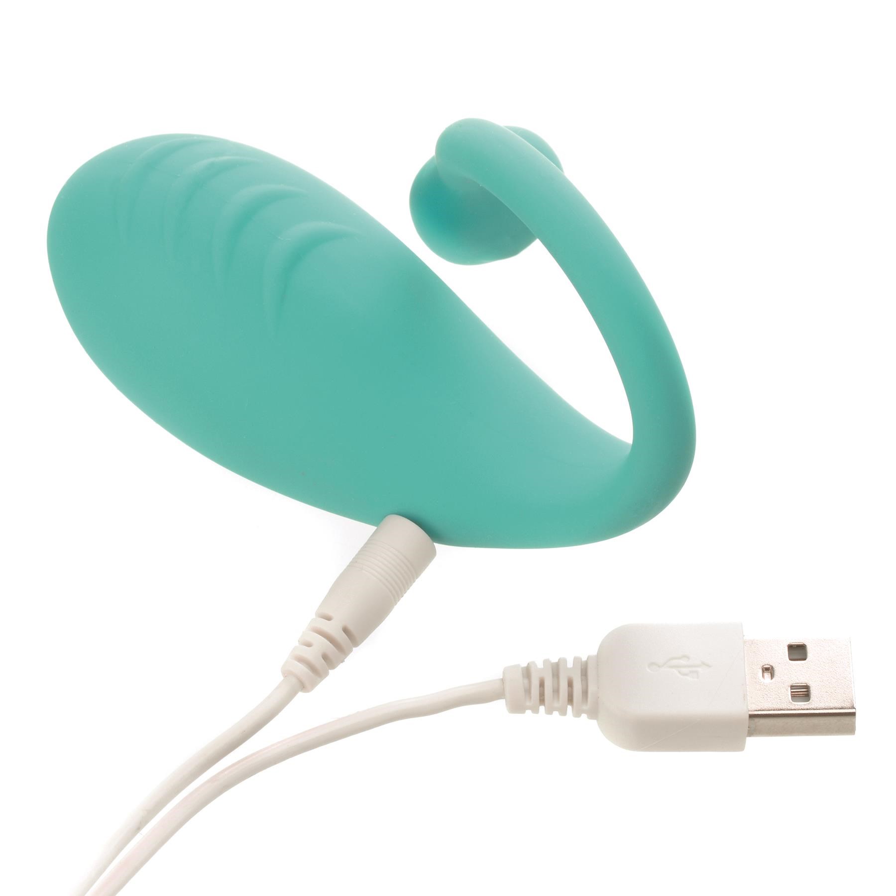 Inya Venus Remote Control Stimulator - Showing Where Charging Cable is Placed in Vibrator