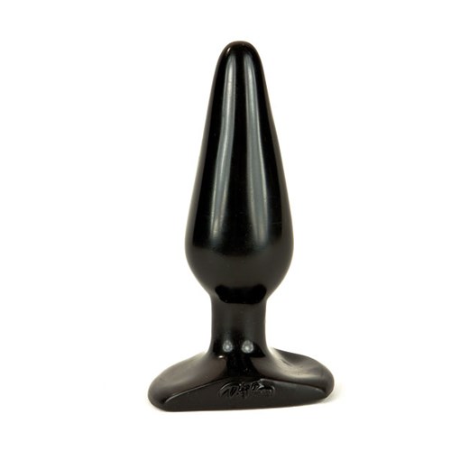 Black Latex Butt Plug - Medium