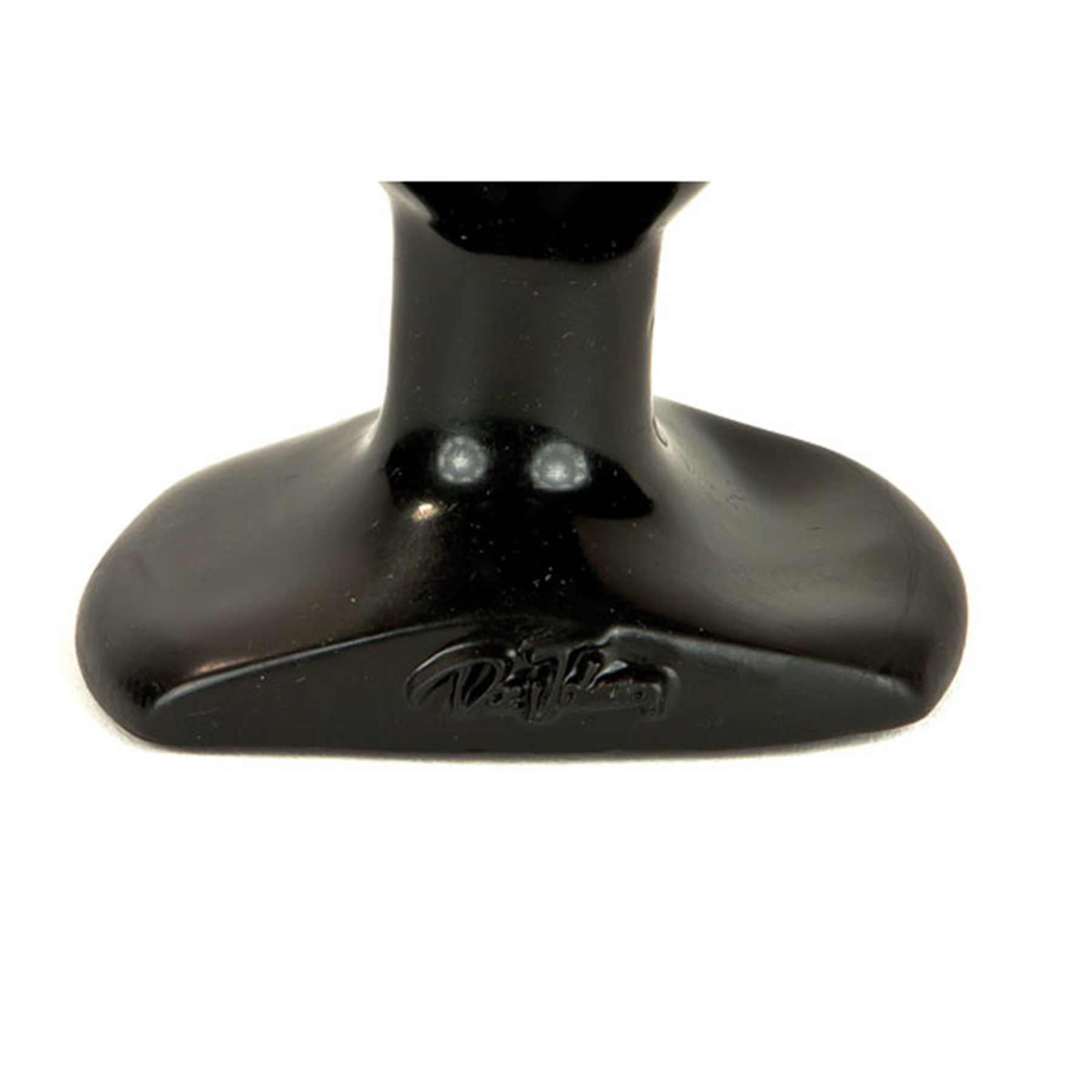 Black Latex Butt Plug - Medium - base