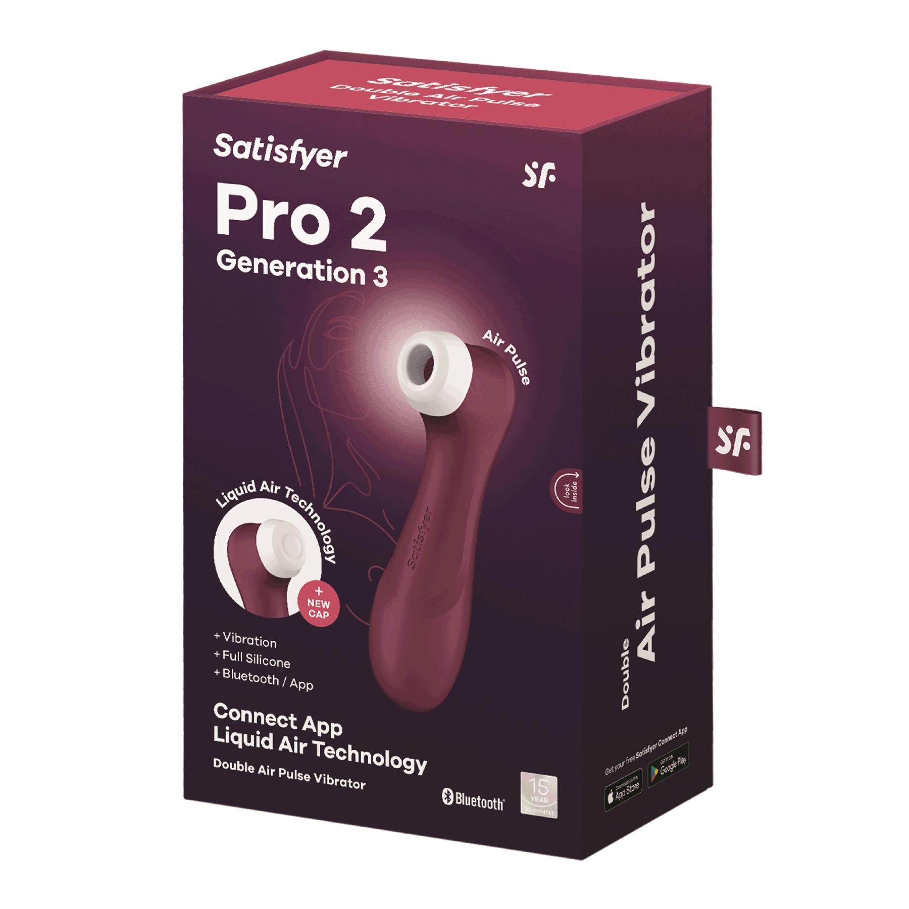 Satisfyer Pro 2 Gen 3 Liquid Air Clitoral Stimulator with Bluetooth - Package Shot