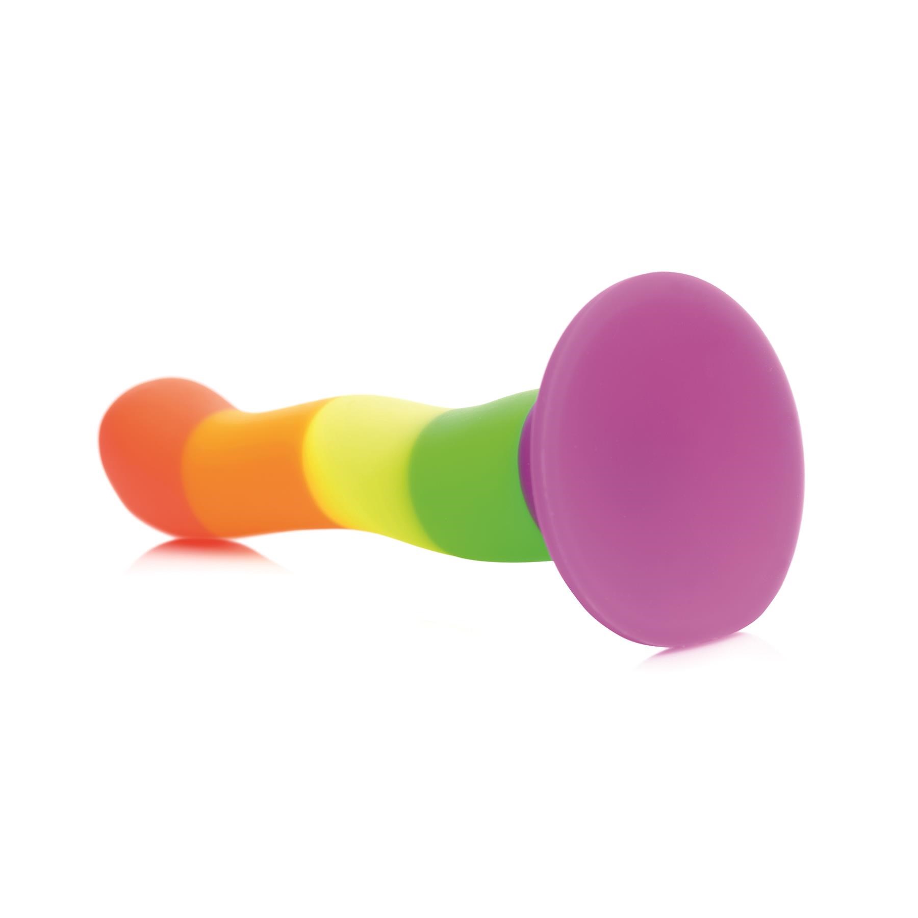 Proud Rainbow Silicone Dildo With Harness - Dildo