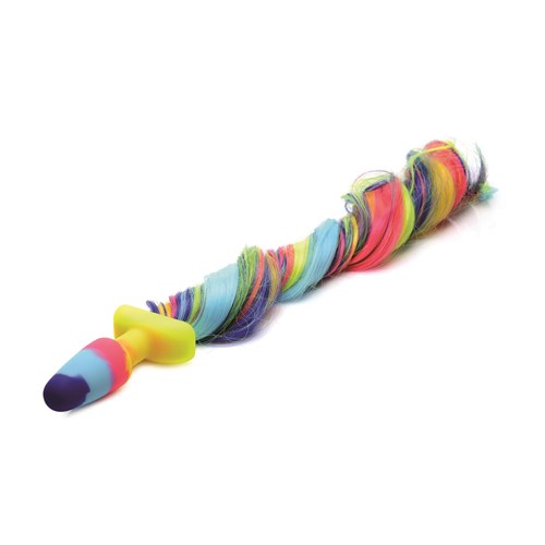 Rainbow Unicorn Tail Anal Plug - Product Shot #3