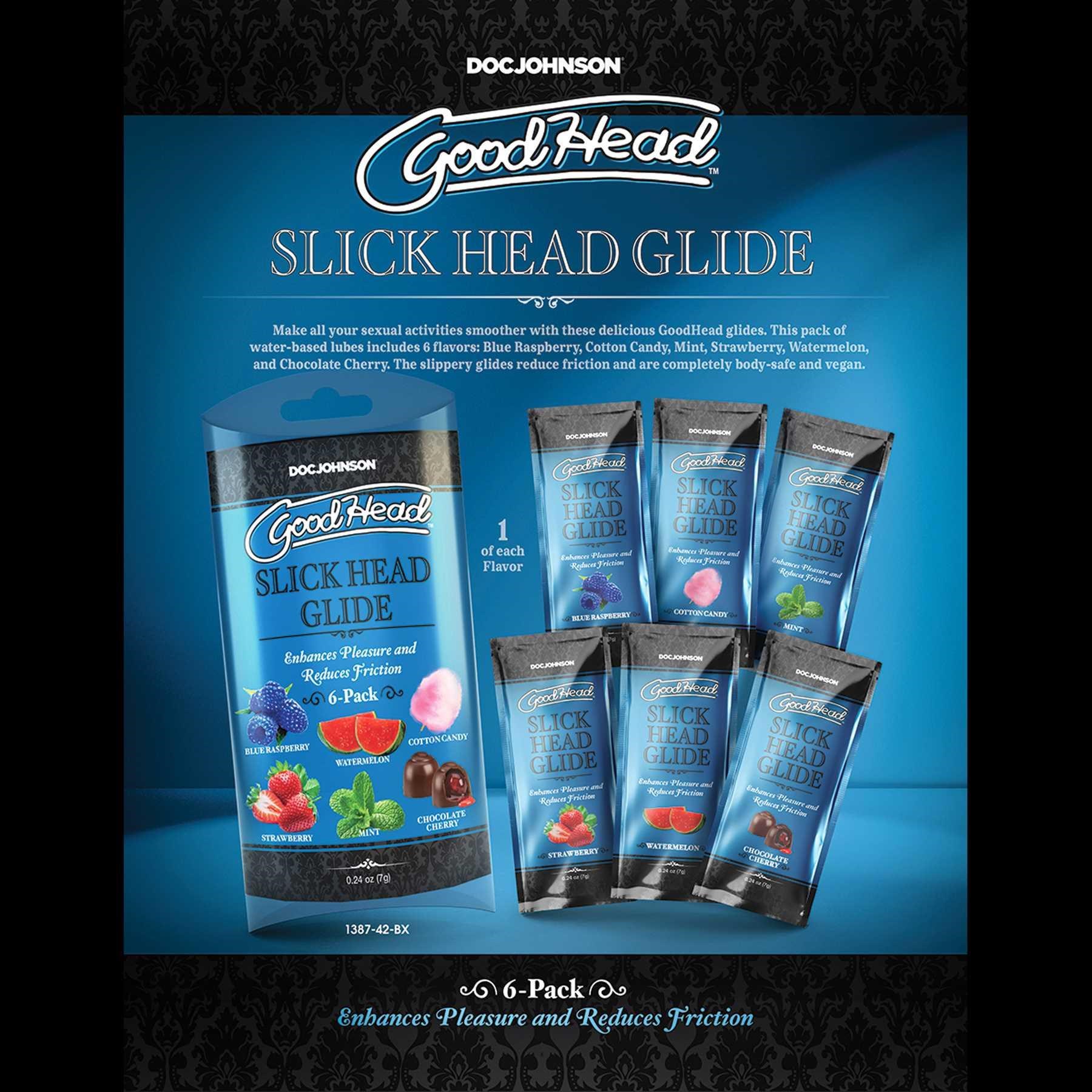 GoodHead - Slick Head Glide - 6 Pack -  0.24 oz.with all of the packets